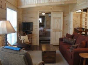 living room cabin rental